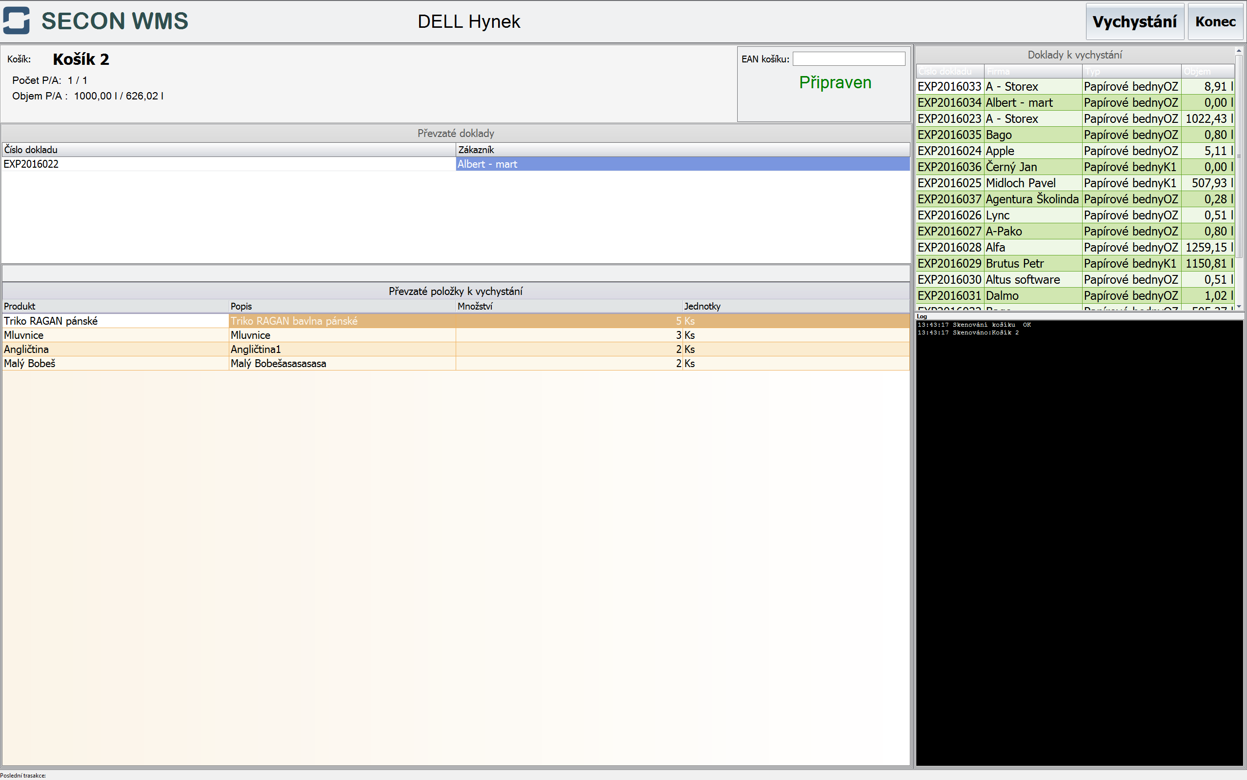 Vychystávání objednávek